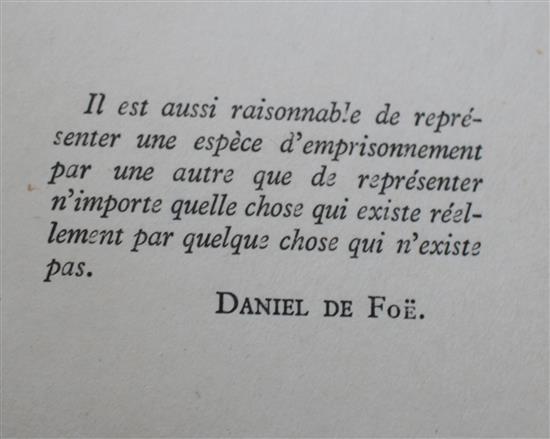 Camus, Albert (1913-60) - La Peste [The Plague], 1st edition, number 39 of 2080, numbered copies on Alfa Navarre paper, 12mo (18 x 12cm